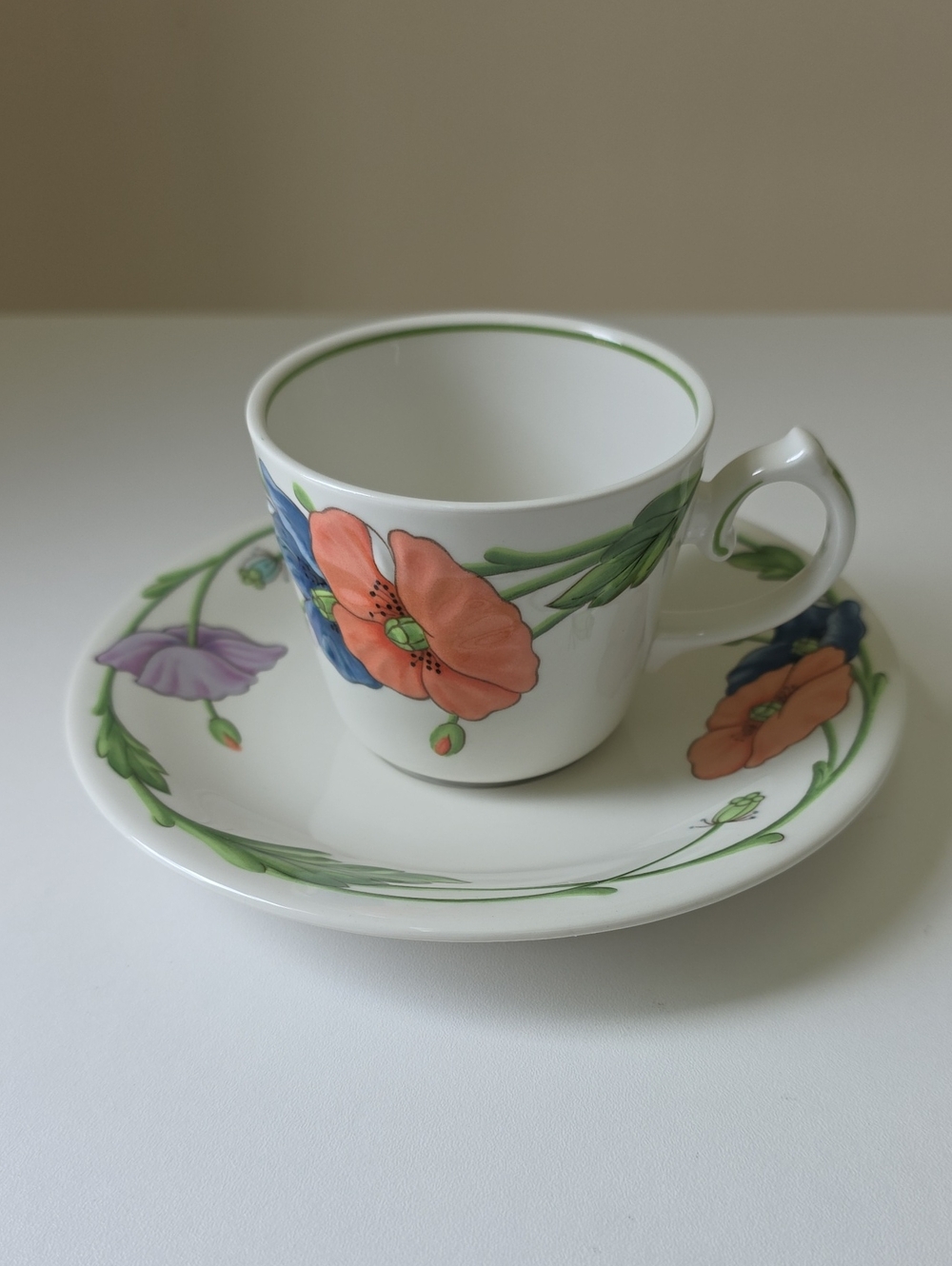 Villeroy & Boch Amapola Flat Cup and Saucer Set